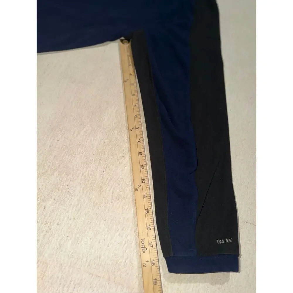 The north face men’s blue & black fleece pullover